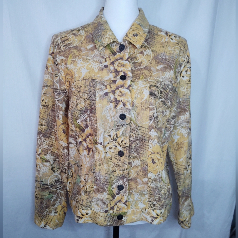 Christopher & Banks Linen Blend Jacket L